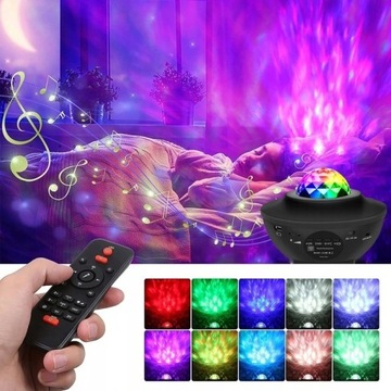 Projektor Gwiazd LED Lampka Nocna Z Głośnikiem