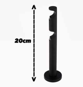 Двойной металлический карниз, Matt Black, 300 см, 19/19мм Luna, разные узоры