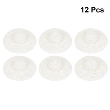 12 SZTUK 8CM RZEMIEŚLNE MINI PAPIEROWE TKANINOWE KAPELUSZ DLA LALKI DECOR Z SZEROKIM RONEM WIZJER