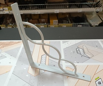 Wspornik uchwyt kątownik półek pod półkę ozdobny biały podpórka 200x200 mm
