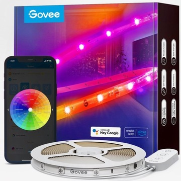 Govee H619A RGBIC светодиодная лента Wi-Fi Bluetooth длиной 5 м