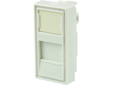 Mediabox 45x45 Adapter keystone 1M biały z przes.