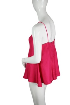 PAPER LONDON розовый шелковый топ, размер M