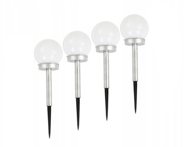 OGRODOWA LAMPA SOLARNA LED 10cm KULA BIAŁA MLECZNA OZDOBA DEKORACJA