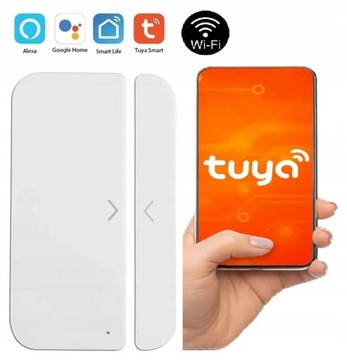 CZUJNIK OTWARCIA DRZWI OKNA ALARM kontaktron WIFI SMART LIFE TUYA