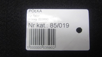 HONDA HR-V II POLIČKA KUFRU 18-