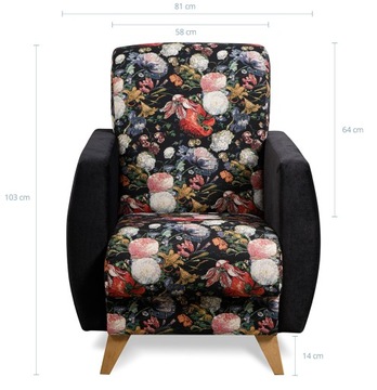 Retro Fotel Patchwork Ręcznie Szyty