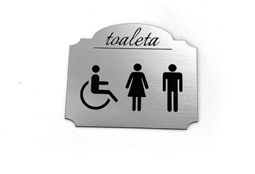 TABLICZKA TOALETA ELEGANCKA !