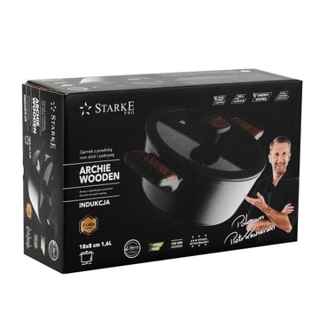Кастрюля с крышкой Starke Pro Archie Wooden 1,6 л