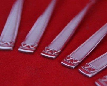 Набор для катания на санях на 12 человек Родос, атлас, вилки для торта матовые