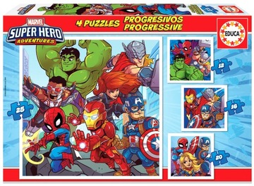 Educa Puzzle 12 16 20 25 Marvel Super Hero Adventures