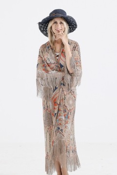 ДЛИННОЕ ШИФОНОВОЕ ПОКРЫТИЕ С бахромой ПАРЕО БОХО