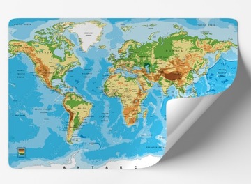 Fototapeta tapeta mapa świata na ścianę 3 wzory