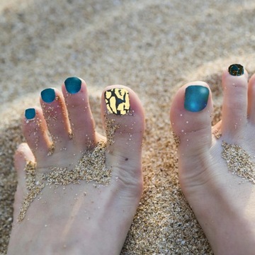 Самоклеящиеся художественные наклейки для ногтей на ногах.