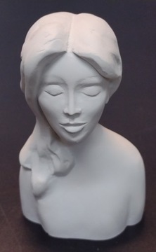 ЭЛА гипсовый бюст женской головы для закалки.