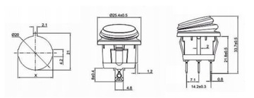 ГЕРМЕТИЧНЫЙ ВЫКЛЮЧАТЕЛЬ 12В 20А СИНИЙ