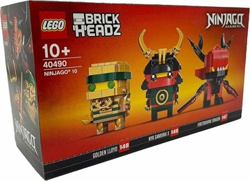 2 LEGO 40490 BRICKHEADZ NINJAGO 10 EDYCJA LIMIT.