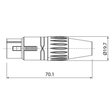 3-контактный разъем XLR для микрофона с разъемом 3–7 мм ROXTONE RX3FP-NT, серебристый