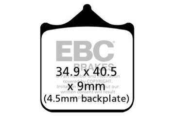 Klocki hamulcowe EBC GPFAX604/4HH torowe/profesjonalne (kpl. na 1 tarcze),