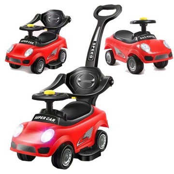 JEŹDZIK PCHACZ CHODZIK 3w1 AUTKO DUŻY SAMOCHODZIK AUTO LED Z DZWIĘKIEM