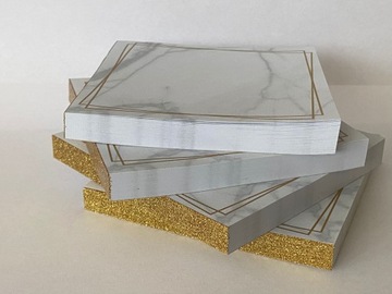 Glamour notes 95x95 100kart złoty marmurek