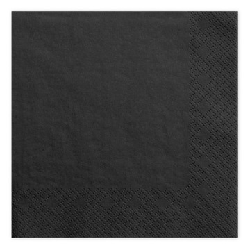 Serwetki 3 warstwowe 33x33cm DUŻE czarne - 20szt