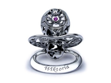 серебряная соска подарок на крещение + ГРАВИРОВКА