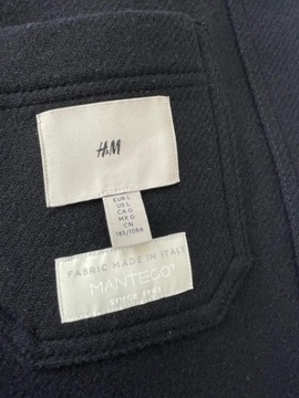 H&M wełniana kurtka koszulowa wełna wool gruba koszula L