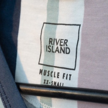 RIVER ISLAND T-shirt męski MUSCLE FIT Rozmiar XXS