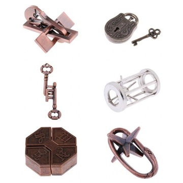 6x Puzzle do umysłowych Łamigłówka z