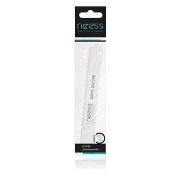 NEESS Pilnik do manicure, do paznokci, prosty, papierowy, gradacja 180/240