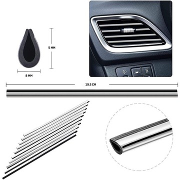 10x ДЕКОРАТИВНАЯ ЛЕНТА ДЛЯ АВТОМОБИЛЯ, CAR AIR AIR AIR TUNING, 20 СМ