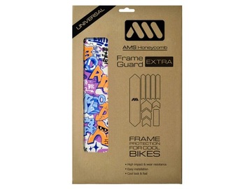 Защитная крышка наклейки для рамы MTB велосипеда AMS — Born to Be Rider Blue