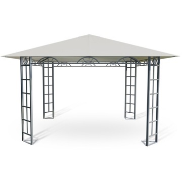 Altana ogrodowa beżowy namiot handlowy pawilon ogrodowy 3x3 m stal otwarty