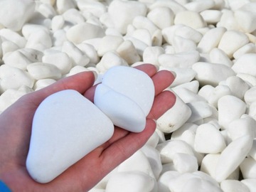 Белая галька Декоративный камень THASSOS Garden Stones 1-3см 25кг