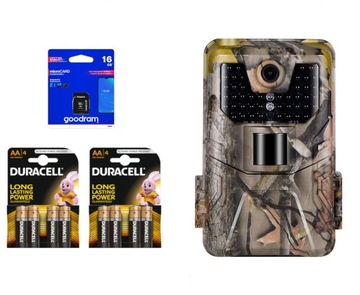 Fotopułapka Full HD KAMERA LEŚNA 44 IR ZESTAW 16GB