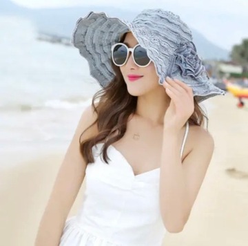 ШЛЯПА ПЛЯЖНАЯ ЖЕНСКАЯ, СИНЯЯ