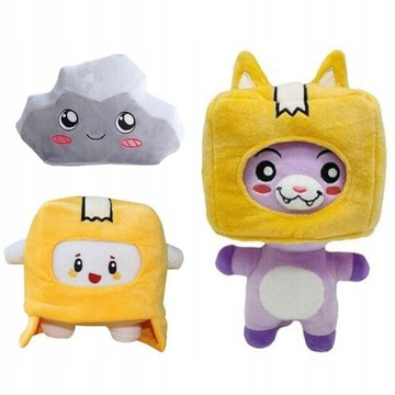 3pcs lankybox cross-dressing plush toy