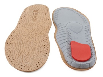 Кожаные стельки, адаптированные к комфорту стопы, размер 40.