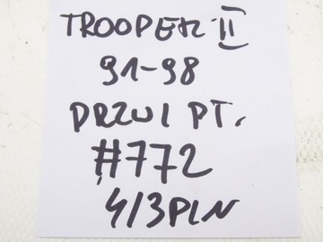 ISUZU TROOPER II MONTEREY I 91-98 SVAZEK INSTALACE DVEŘE PRAVÝ ZADNÍ #772