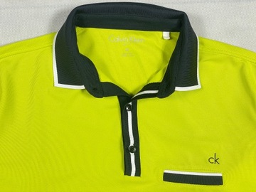 Calvin Klein polo męskie klasyk unikat logo golf L