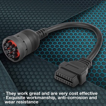 КАБЕЛЬ-АДАПТЕР OBD2 9-16-PIN J1939 30,5 СМ