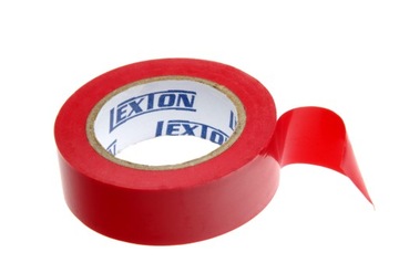 Czerwona taśma izolacyjna 10m/19mm LEXTON izolacja