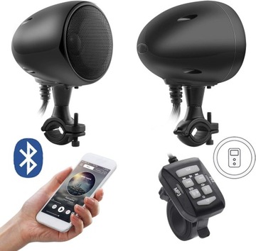 Аудиосистема для мотоцикла, 4-дюймовые водонепроницаемые стереодинамики Bluetooth