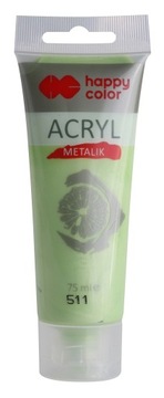 Farba akrylowa 75ml metalik-zielony limonka HC 511
