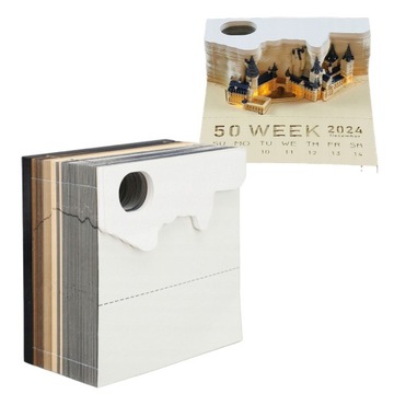 Zamek 3D Memo Pad Wielofunkcyjny kalendarz 2024