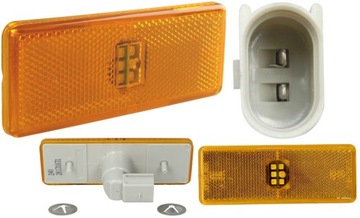 Lampa obrysowa boczna led Mercedes ACTROS MP3 MP4 MP5 + spinki montażowe