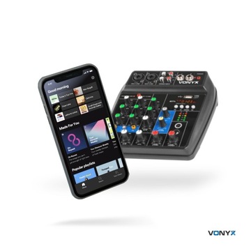 Аналоговый аудиомикшер VMM100 с USB/BT Vonyx