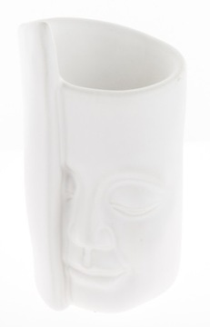 АРОМАТИЧЕСКИЙ КАМИН, БЕЛАЯ КЕРАМИКА, МАСЛО ВОСК, 15 см, Лицо