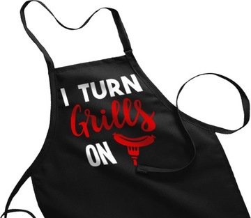 FARTUCH KUCHENNY Z NADRUKIEM Turn Grill's ON